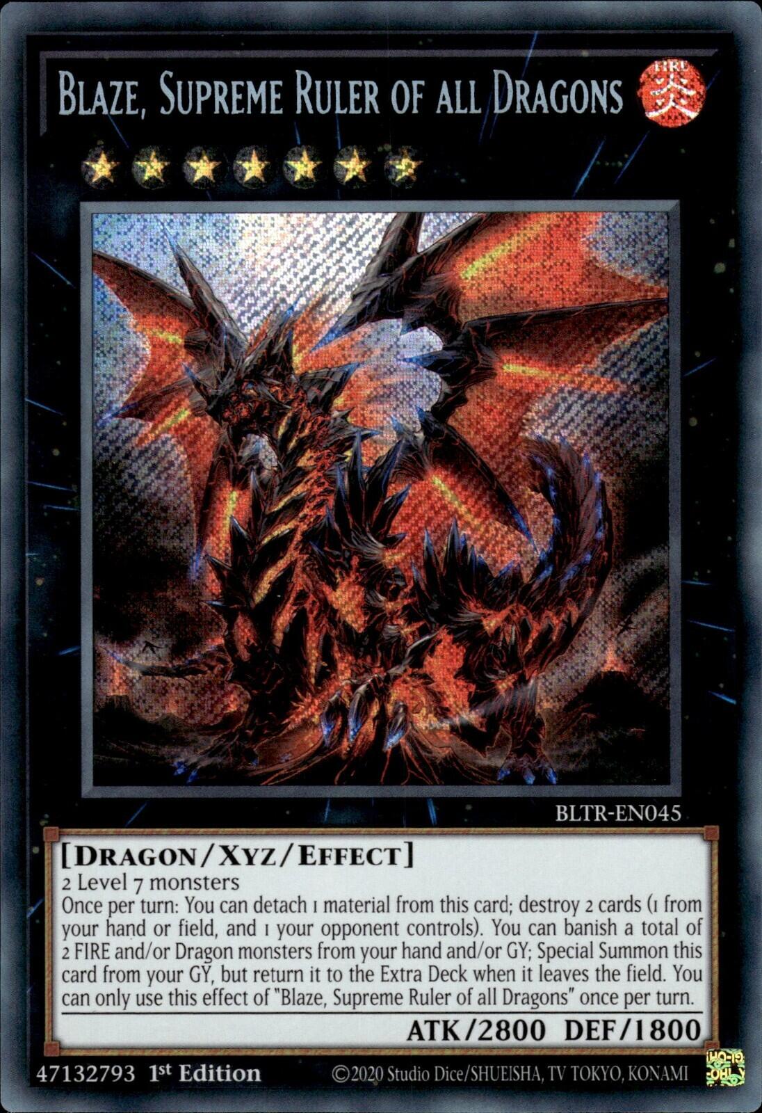 Blaze, Supreme Ruler of all Dragons [BLTR-EN045] Secret Rare | Exor Games Bridgewater