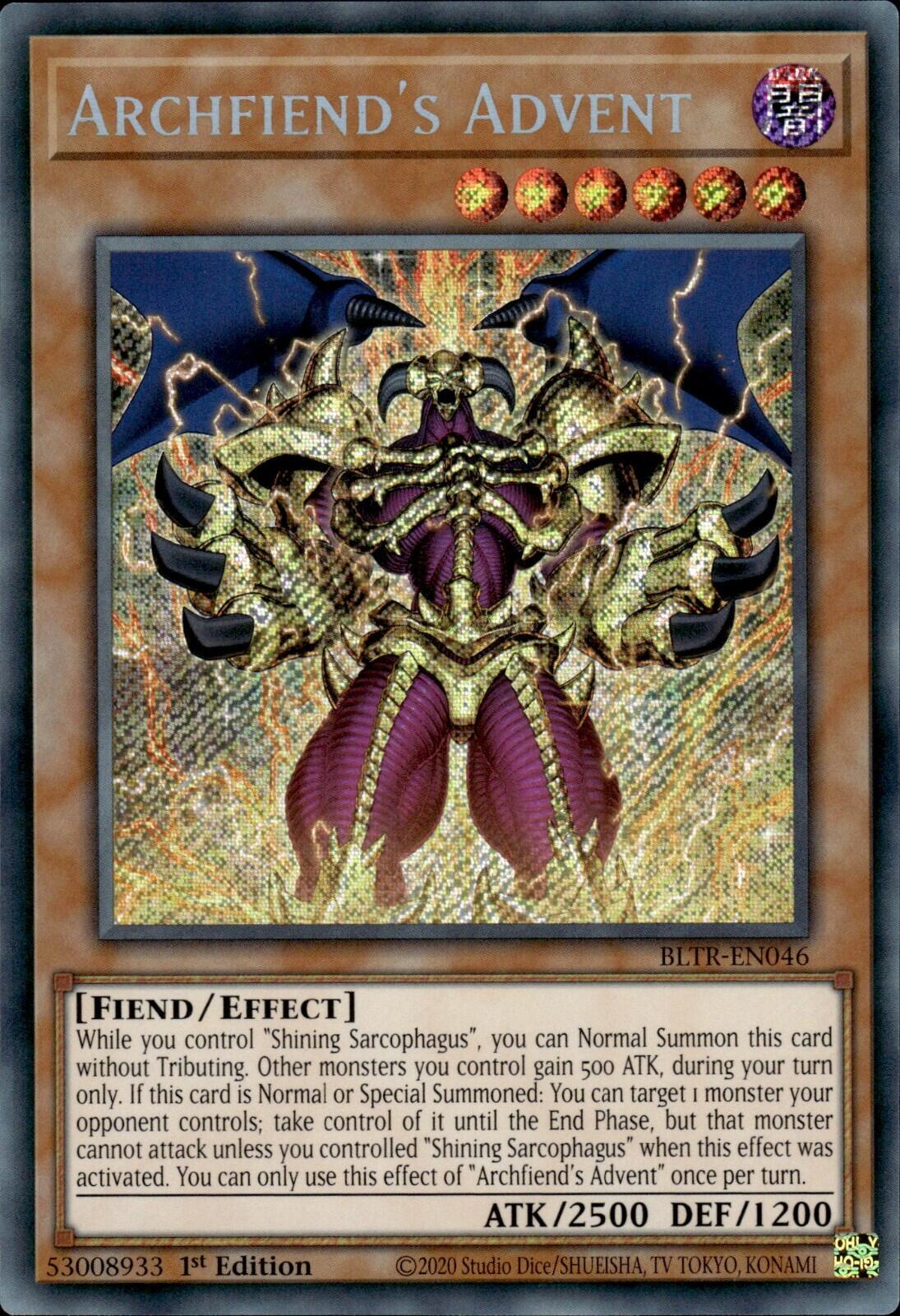 Archfiend's Advent [BLTR-EN046] Secret Rare | Exor Games Bridgewater