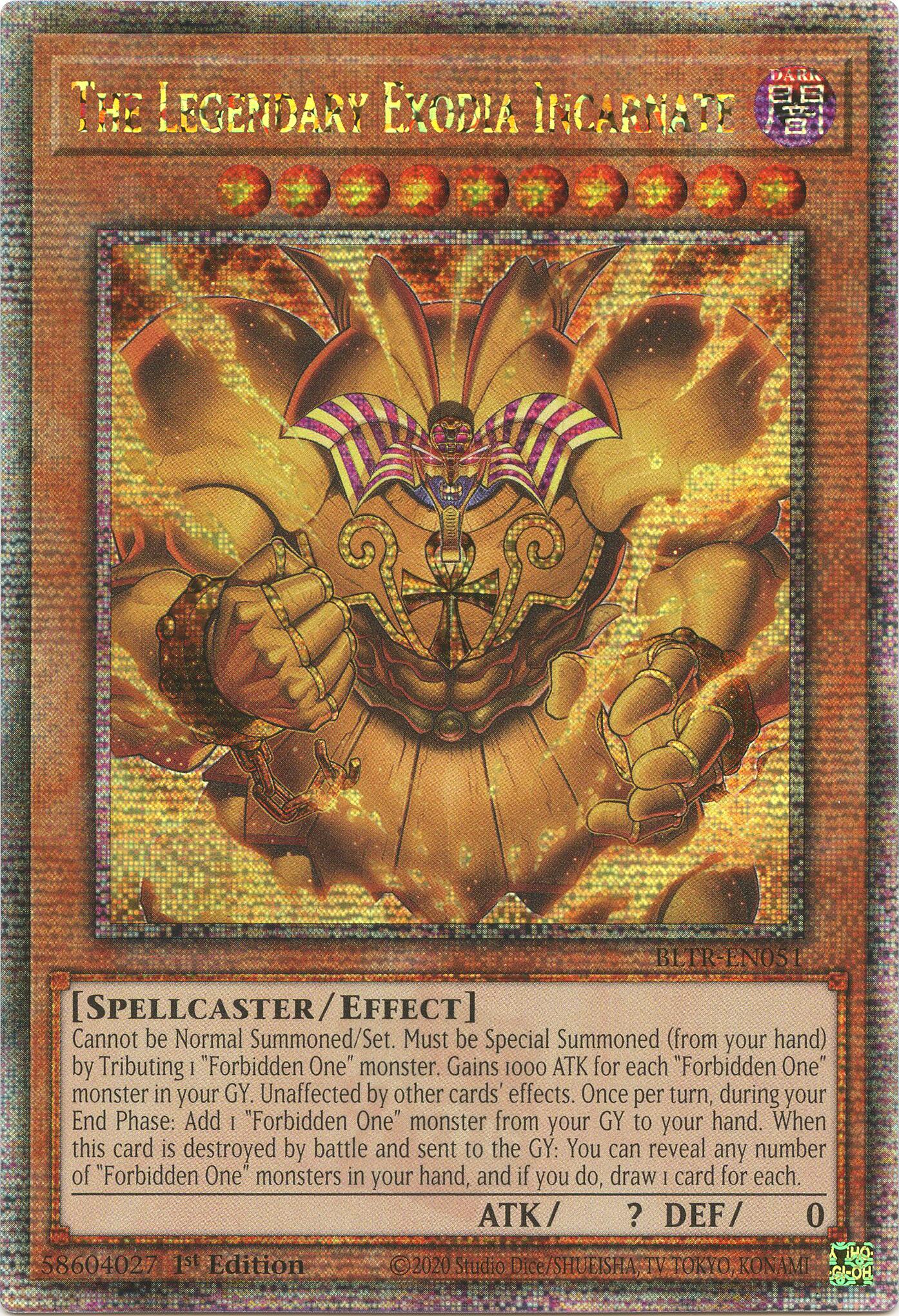 The Legendary Exodia Incarnate (Quarter Century Secret Rare) [BLTR-EN051] Quarter Century Secret Rare | Exor Games Bridgewater