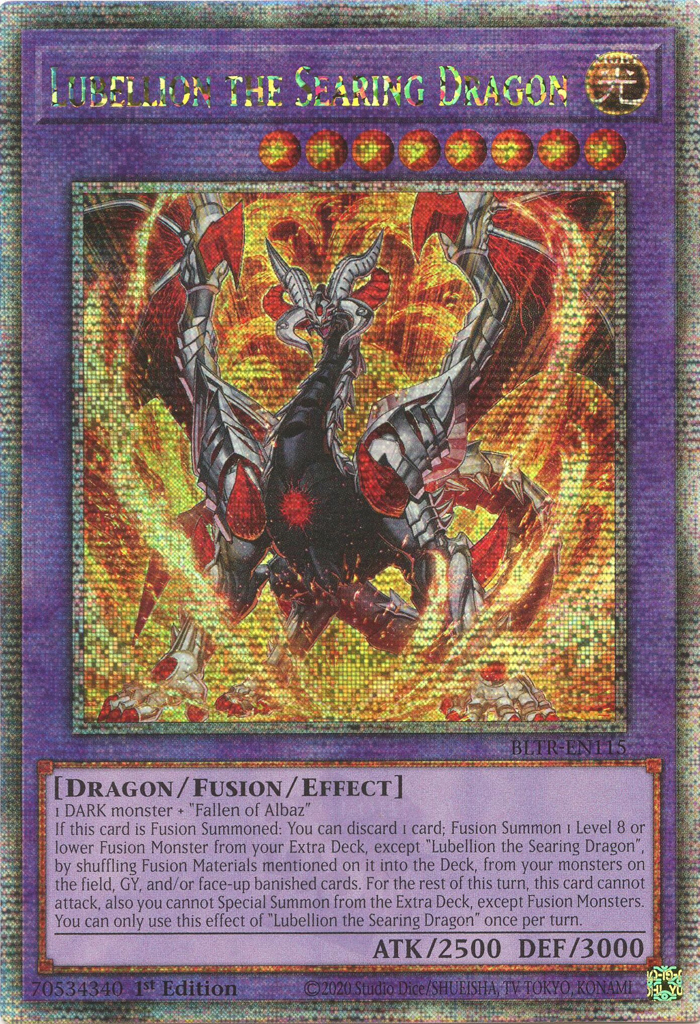 Lubellion the Searing Dragon (Quarter Century Secret Rare) [BLTR-EN115] Quarter Century Secret Rare | Exor Games Bridgewater