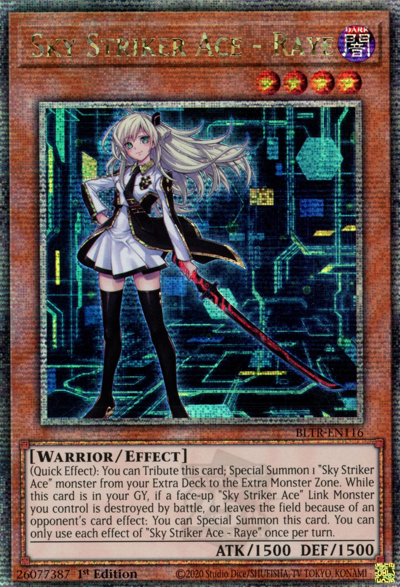 Sky Striker Ace - Raye (Quarter Century Secret Rare) [BLTR-EN116] Quarter Century Secret Rare | Exor Games Bridgewater