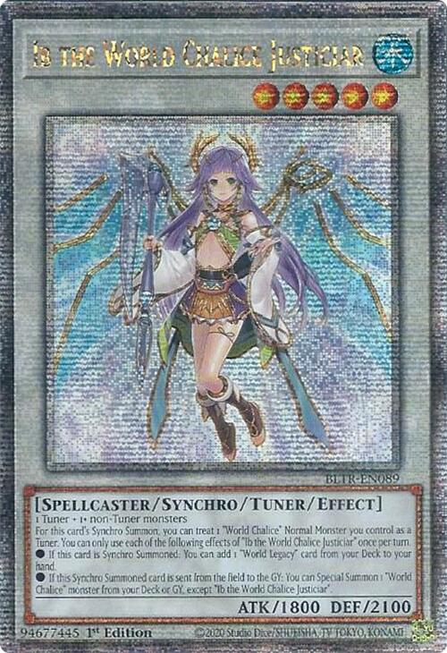 Ib the World Chalice Justiciar (Quarter Century Secret Rare) [BLTR-EN089] Quarter Century Secret Rare | Exor Games Bridgewater