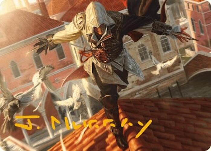 Ezio, Blade of Vengeance Art Card (Gold-Stamped Signature) [Assassin's Creed Art Series] | Exor Games Bridgewater