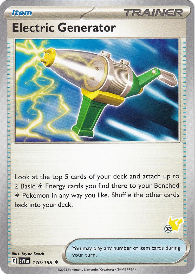 Electric Generator (170/198) (Pikachu Stamp #32) [Battle Academy 2024] | Exor Games Bridgewater