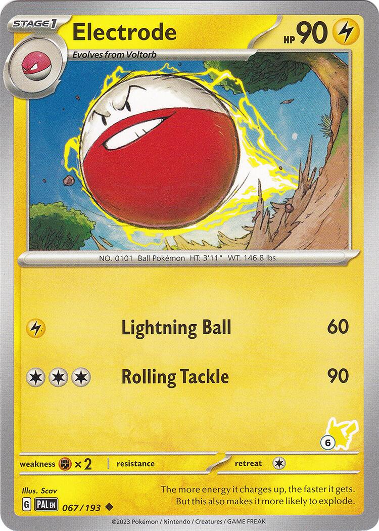 Electrode (067/193) (Pikachu Stamp #6) [Battle Academy 2024] | Exor Games Bridgewater