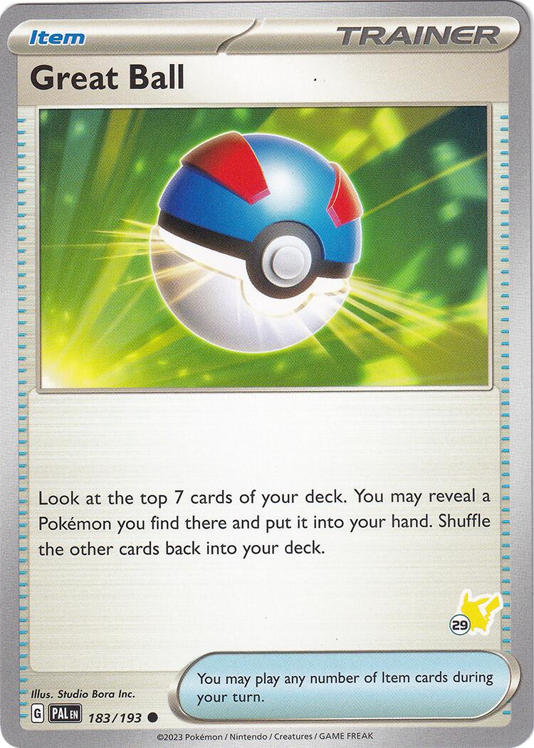 Great Ball (183/193) (Pikachu Stamp #29) [Battle Academy 2024] | Exor Games Bridgewater