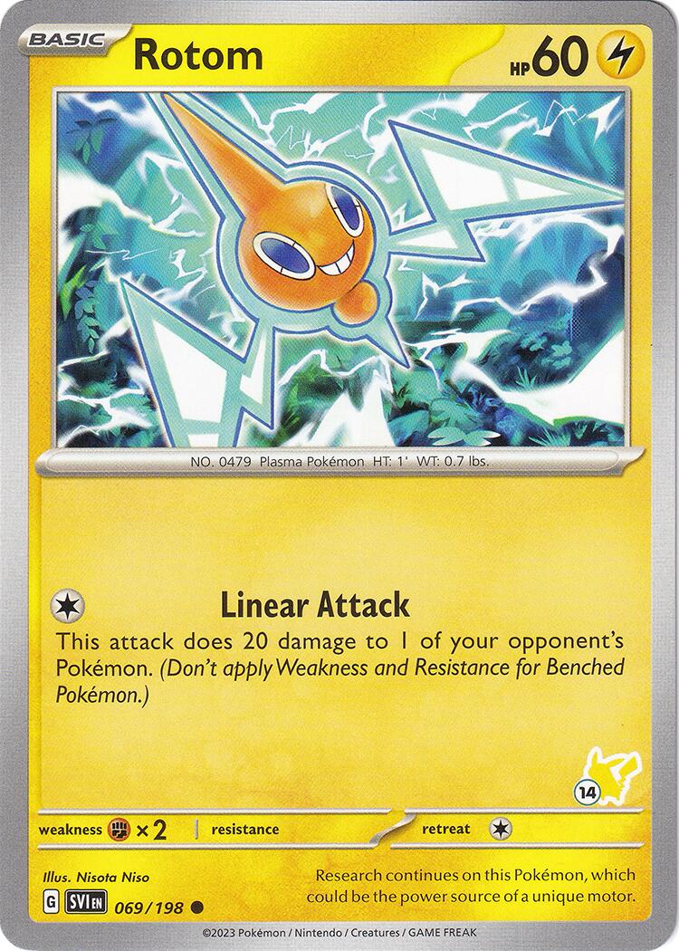 Rotom (069/198) (Pikachu Stamp #14) [Battle Academy 2024] | Exor Games Bridgewater