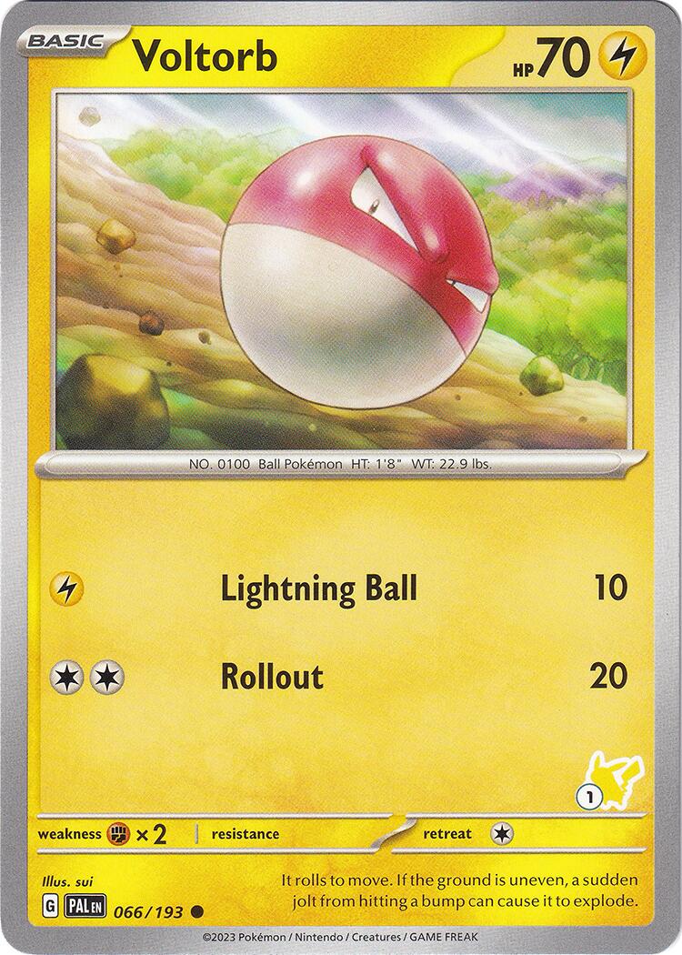 Voltorb (066/193) (Pikachu Stamp #1) [Battle Academy 2024] | Exor Games Bridgewater