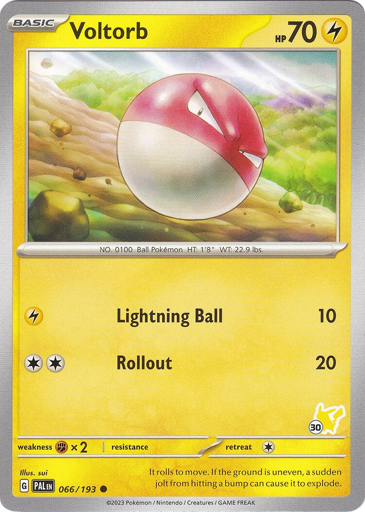 Voltorb (066/193) (Pikachu Stamp #30) [Battle Academy 2024] | Exor Games Bridgewater