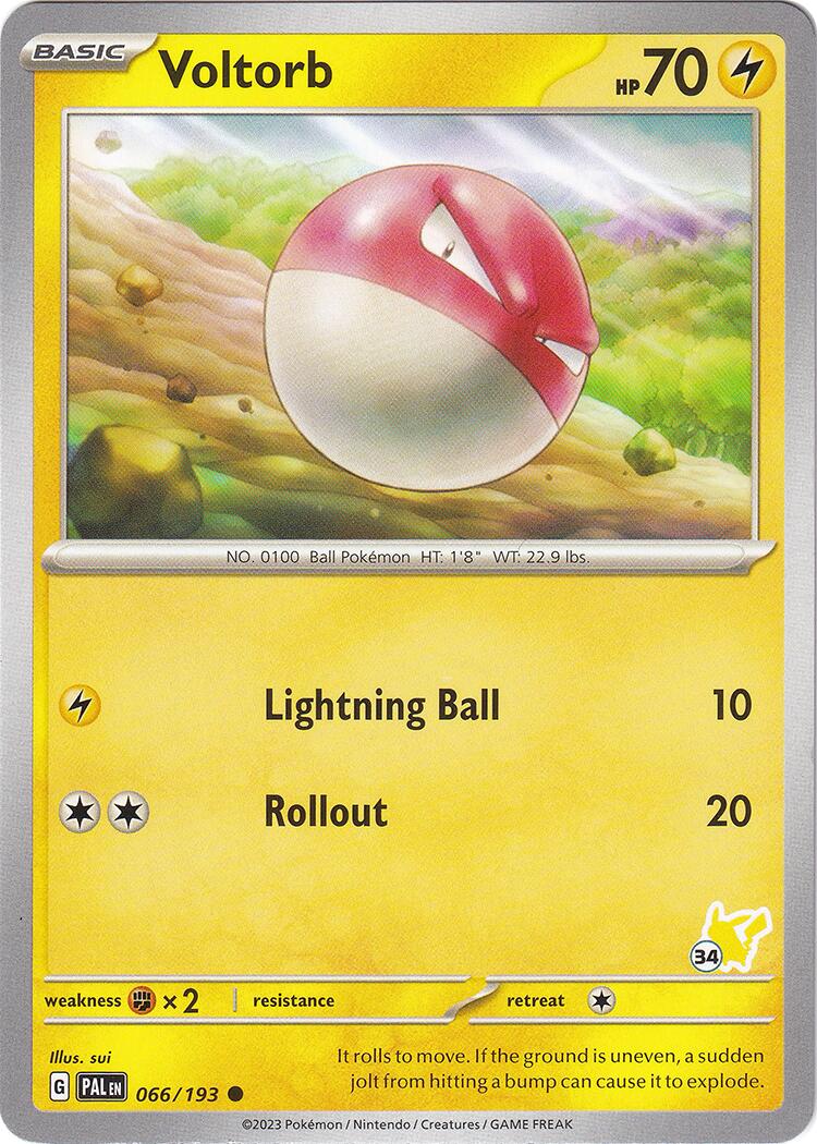 Voltorb (066/193) (Pikachu Stamp #34) [Battle Academy 2024] | Exor Games Bridgewater