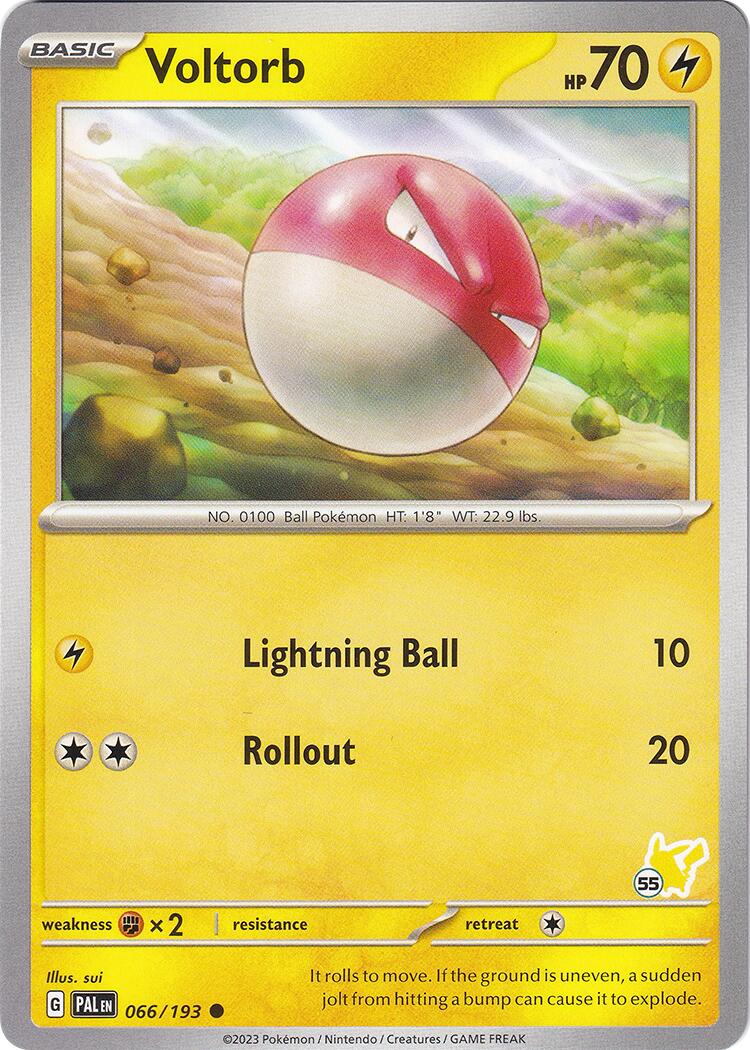 Voltorb (066/193) (Pikachu Stamp #55) [Battle Academy 2024] | Exor Games Bridgewater