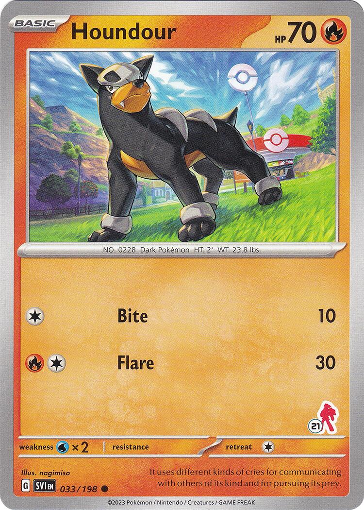 Houndour (033/198) (Armarouge Stamp #21) [Battle Academy 2024] | Exor Games Bridgewater