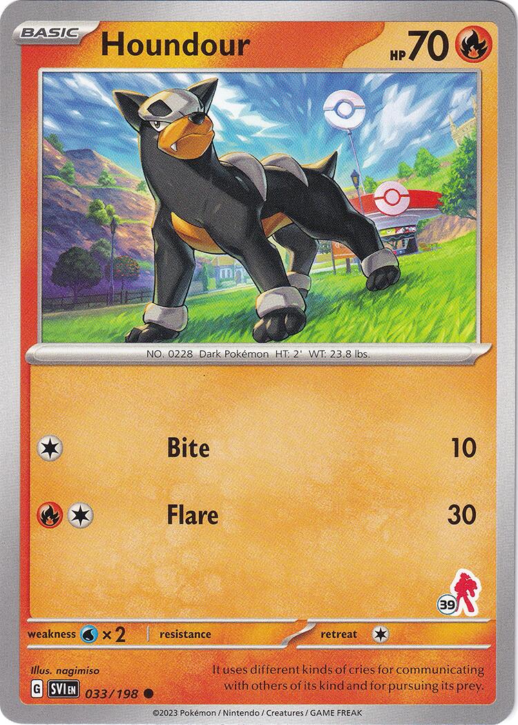 Houndour (033/198) (Armarouge Stamp #39) [Battle Academy 2024] | Exor Games Bridgewater