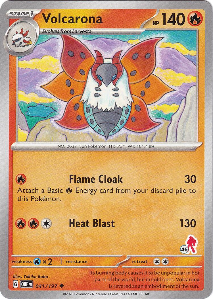 Volcarona (041/197) (Armarouge Stamp #46) [Battle Academy 2024] | Exor Games Bridgewater