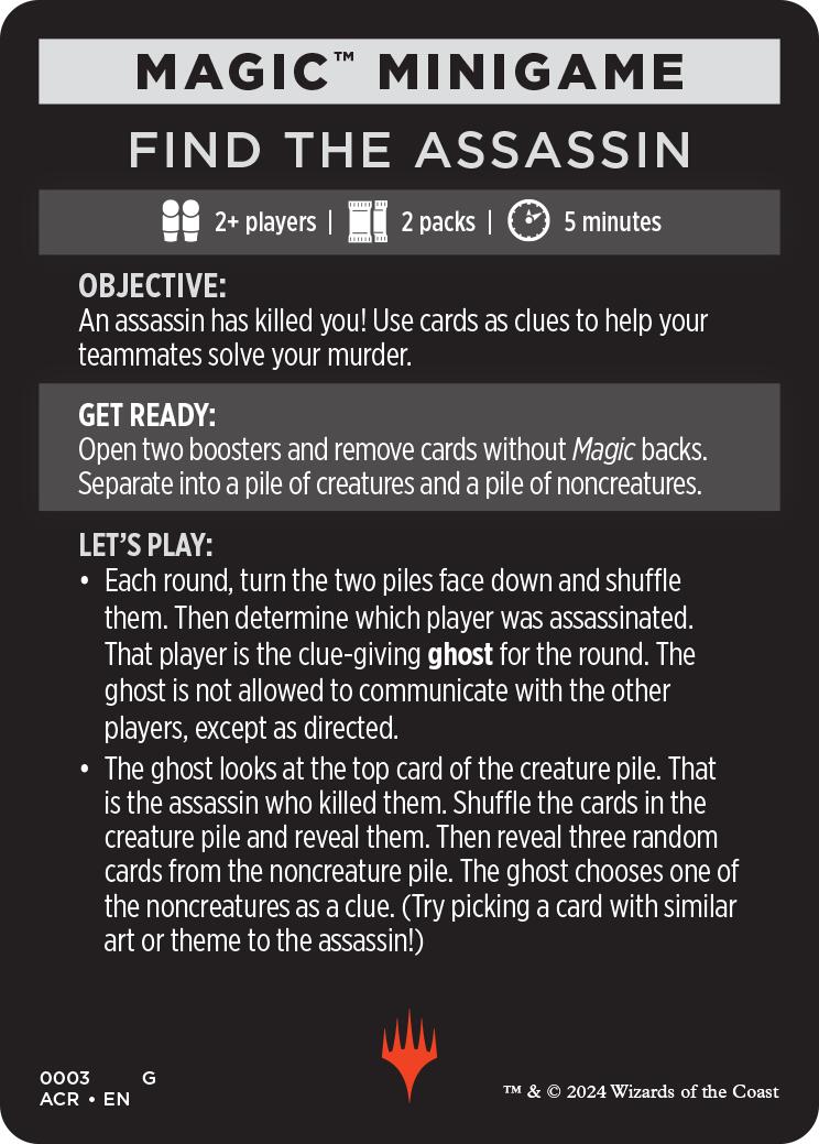 Find The Assassin (Magic Minigame) [Assassin's Creed Minigame] | Exor Games Bridgewater