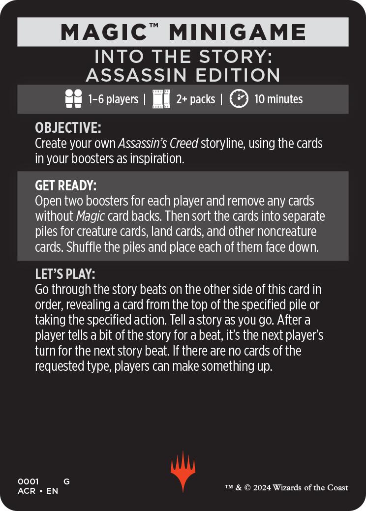 Into The Story: Assassin Edition (Magic Minigame) [Assassin's Creed Minigame] | Exor Games Bridgewater