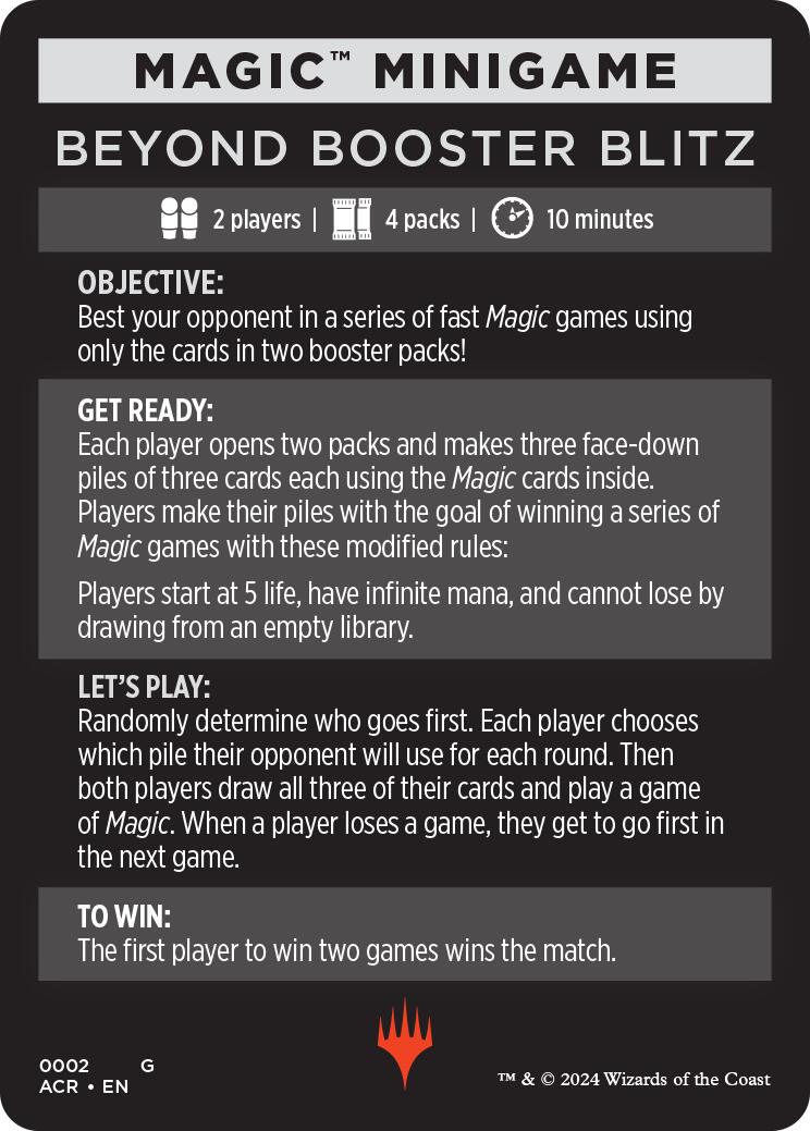 Beyond Booster Blitz (Magic Minigame) [Assassin's Creed Minigame] | Exor Games Bridgewater
