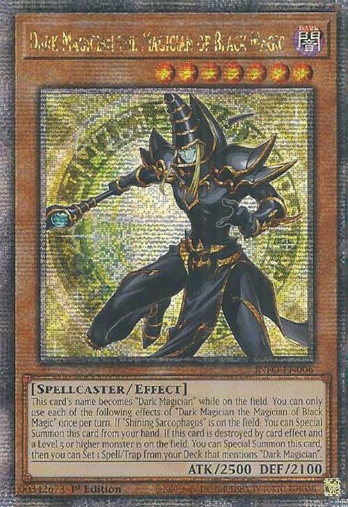 Dark Magician the Magician of Black Magic (Quarter Century Secret Rare) [INFO-EN006] Quarter Century Secret Rare | Exor Games Bridgewater