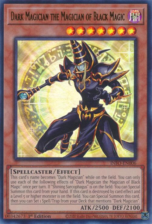 Dark Magician the Magician of Black Magic [INFO-EN006] Ultra Rare | Exor Games Bridgewater
