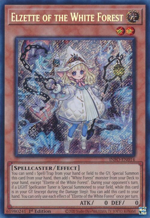 Elzette of the White Forest [INFO-EN014] Secret Rare | Exor Games Bridgewater