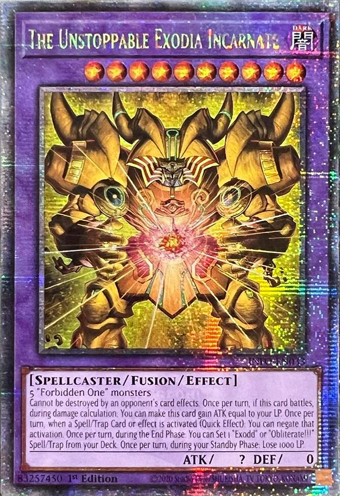 The Unstoppable Exodia Incarnate (Quarter Century Secret Rare) [INFO-EN033] Quarter Century Secret Rare | Exor Games Bridgewater