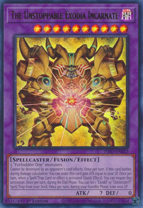 The Unstoppable Exodia Incarnate [INFO-EN033] Ultra Rare | Exor Games Bridgewater