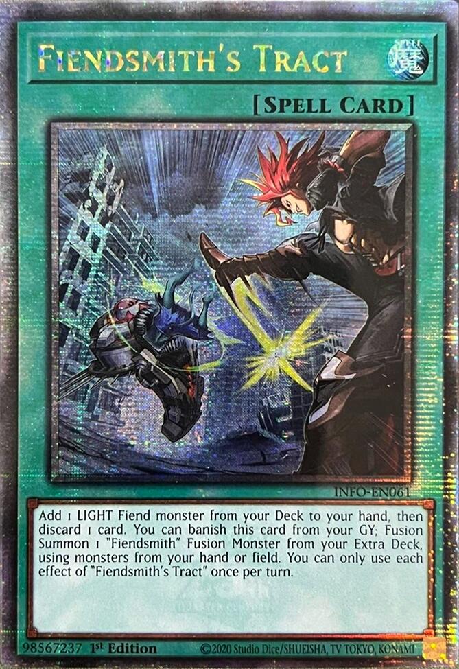Fiendsmith's Tract (Quarter Century Secret Rare) [INFO-EN061] Quarter Century Secret Rare | Exor Games Bridgewater