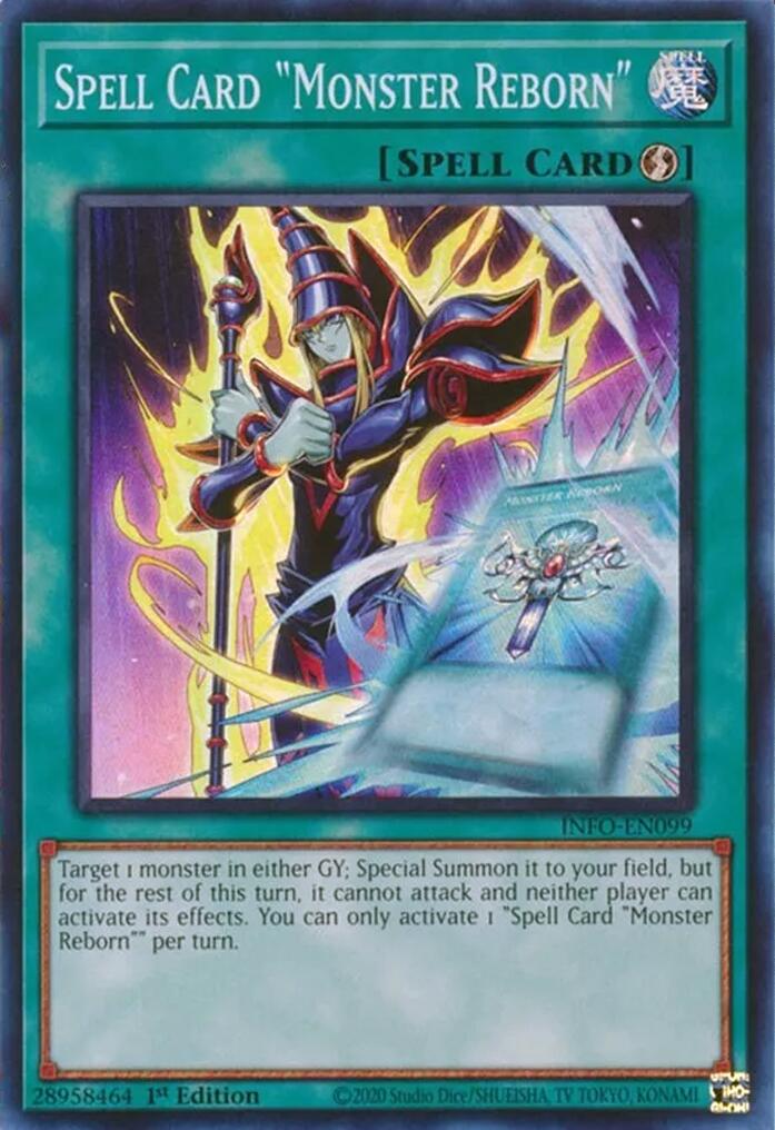 Spell Card "Monster Reborn" [INFO-EN099] Super Rare | Exor Games Bridgewater