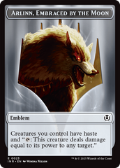 Wolf (0018) // Emblem - Arlinn, Embraces by the Moon Double-Sided Token [Innistrad Remastered Tokens] | Exor Games Bridgewater