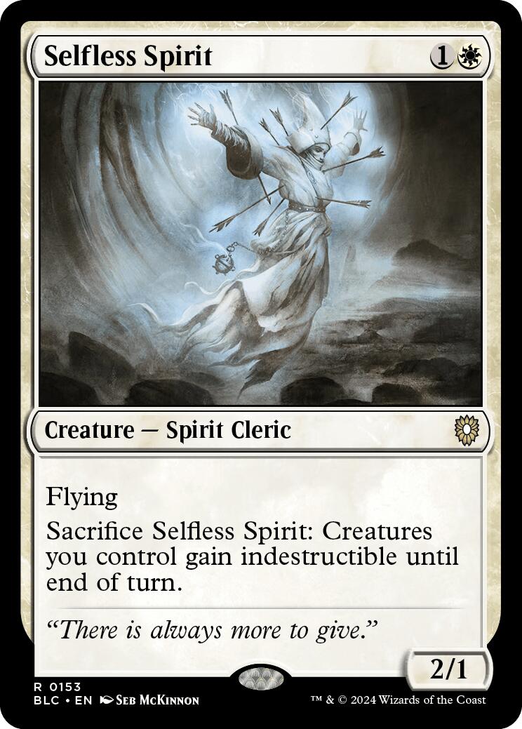 Selfless Spirit [Bloomburrow Commander] | Exor Games Bridgewater