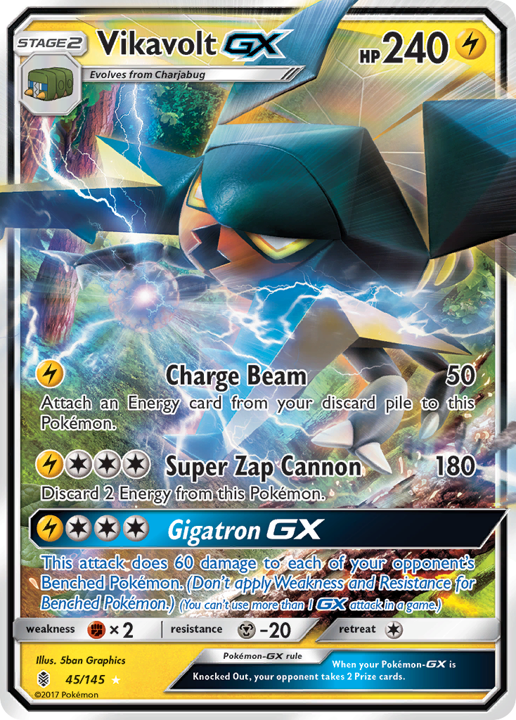 Vikavolt GX (45/145) [Sun & Moon: Guardians Rising] | Exor Games Bridgewater