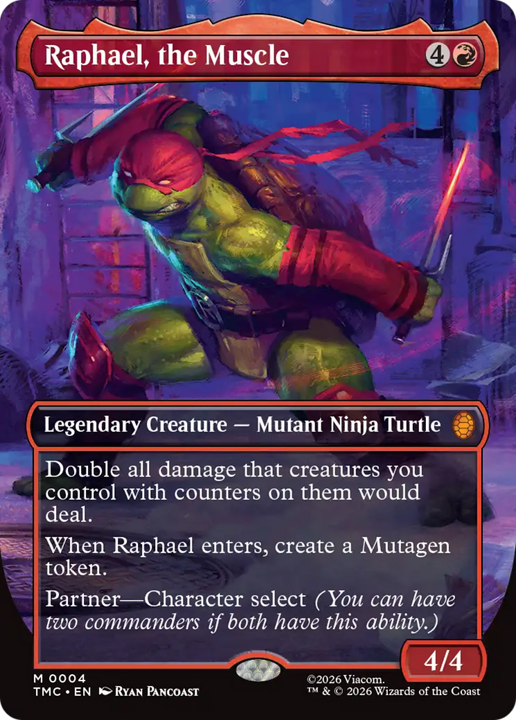 Raphael, the Muscle (Borderless) [Teenage Mutant Ninja Turtles Commander] | Exor Games Bridgewater