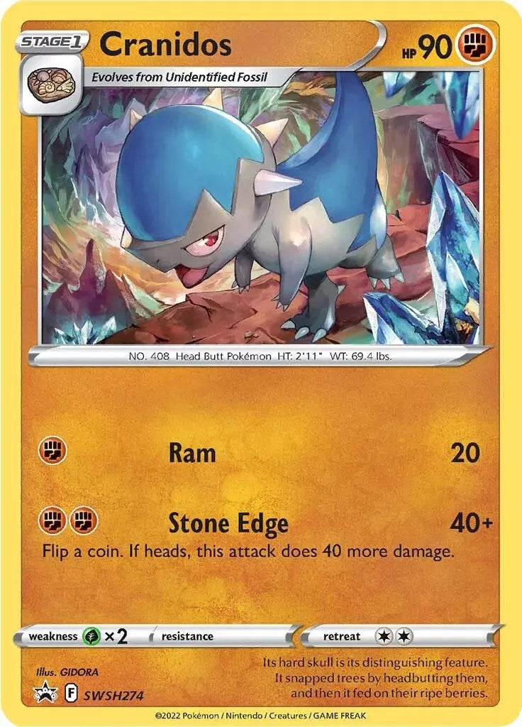 Cranidos (SWSH274) [Sword & Shield: Black Star Promos] | Exor Games Bridgewater