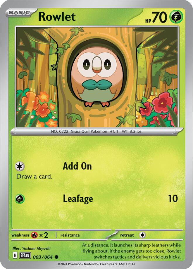 Rowlet (003/064) [Scarlet & Violet: Shrouded Fable] | Exor Games Bridgewater