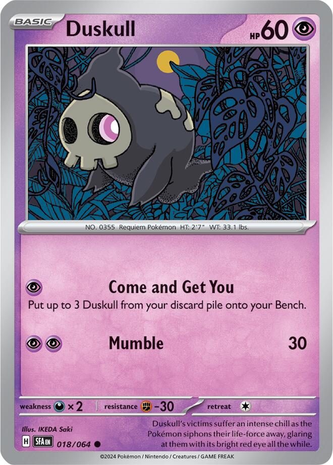 Duskull (018/064) [Scarlet & Violet: Shrouded Fable] | Exor Games Bridgewater