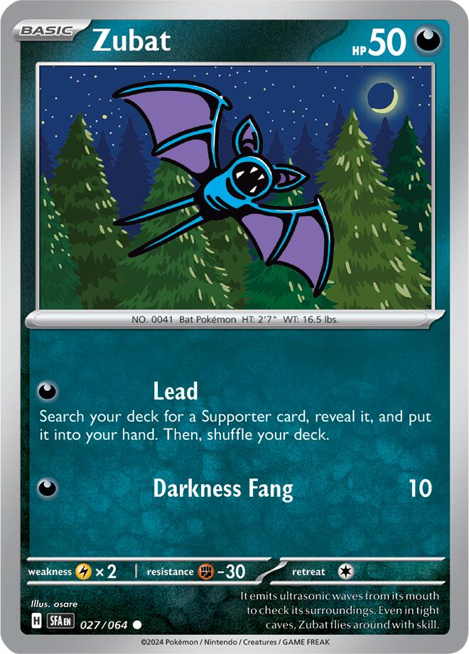 Zubat (027/064) [Scarlet & Violet: Shrouded Fable] | Exor Games Bridgewater