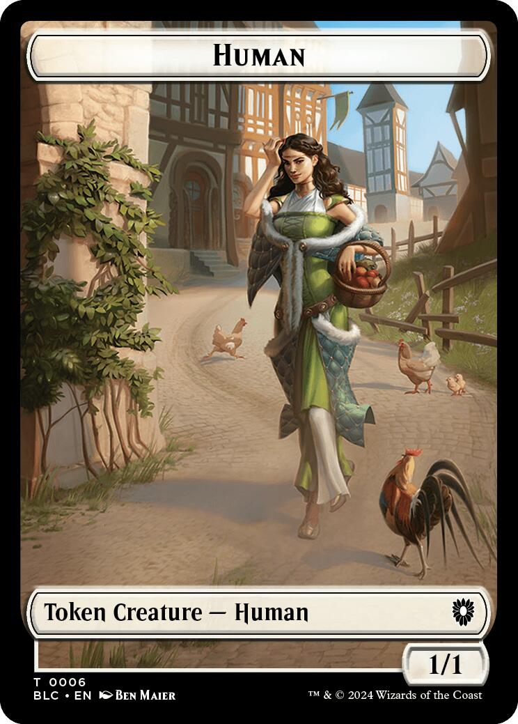 Human // Soldier Double-Sided Token [Bloomburrow Commander Tokens] | Exor Games Bridgewater