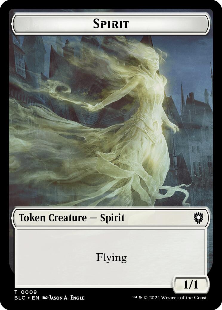 Spirit // Faerie Double-Sided Token [Bloomburrow Commander Tokens] | Exor Games Bridgewater