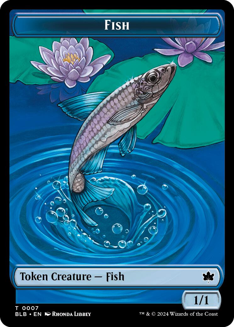 Bird (011) // Fish Double-Sided Token [Bloomburrow Commander Tokens] | Exor Games Bridgewater