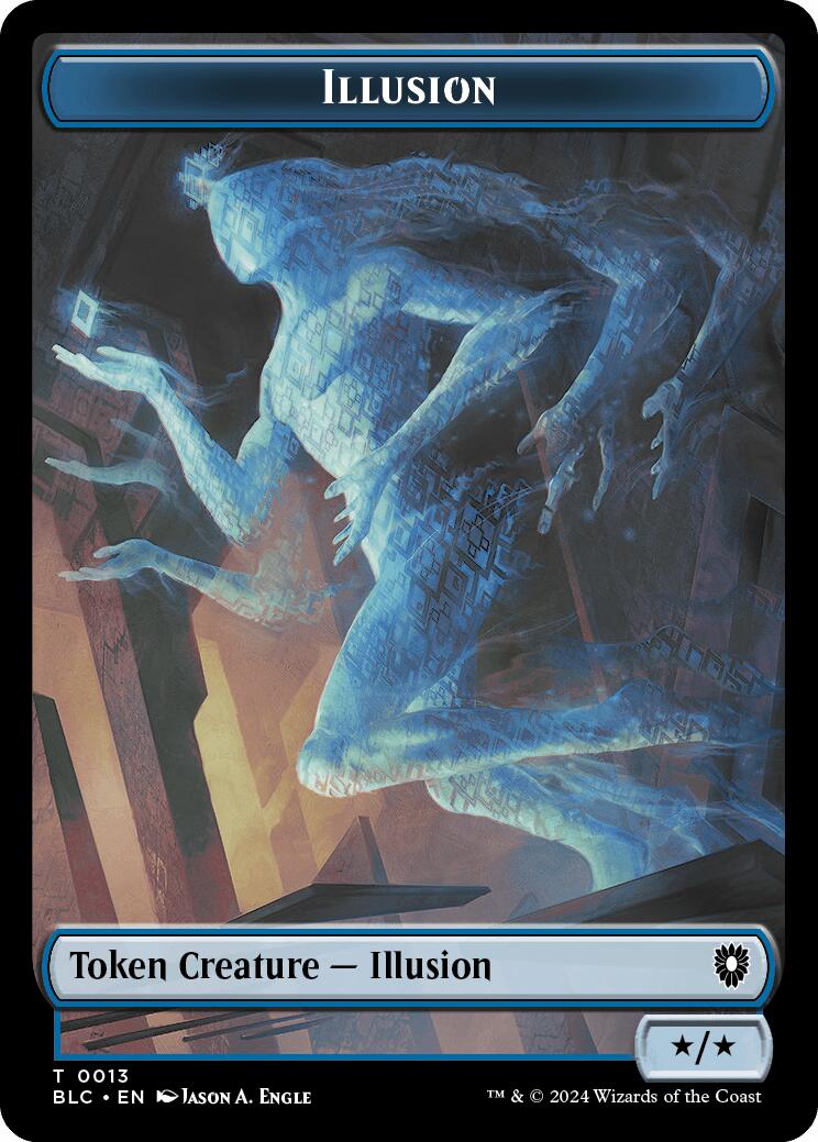 Illusion // Goblin Double-Sided Token [Bloomburrow Commander Tokens] | Exor Games Bridgewater