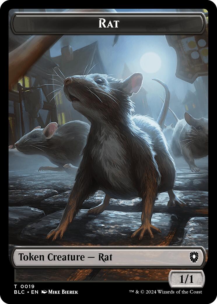 Rat // Raccoon Double-Sided Token [Bloomburrow Commander Tokens] | Exor Games Bridgewater