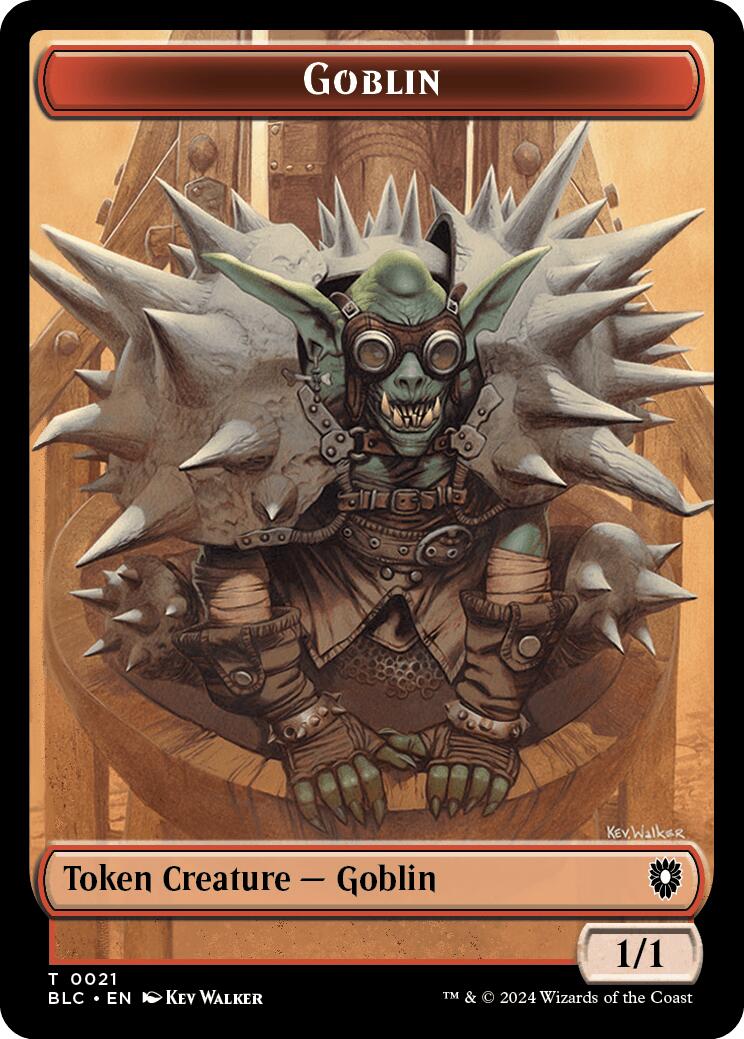 Goblin // Thopter Double-Sided Token [Bloomburrow Commander Tokens] | Exor Games Bridgewater