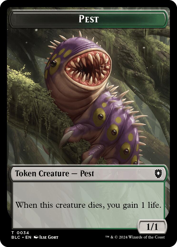 Pest // Shapeshifter Double-Sided Token [Bloomburrow Commander Tokens] | Exor Games Bridgewater