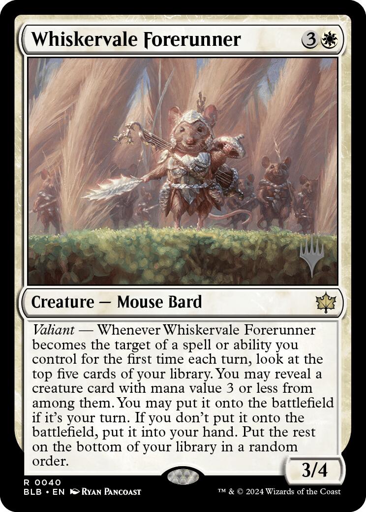 Whiskervale Forerunner (Promo Pack) [Bloomburrow Promos] | Exor Games Bridgewater