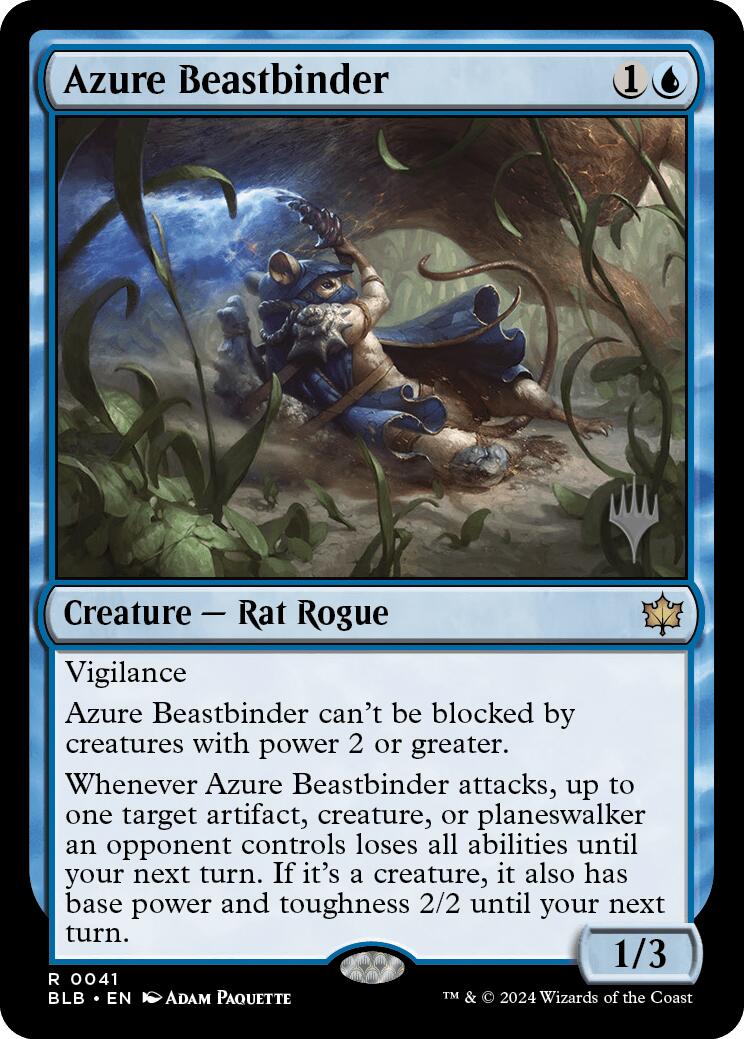 Azure Beastbinder (Promo Pack) [Bloomburrow Promos] | Exor Games Bridgewater