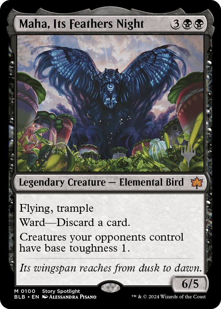 Maha, Its Feathers Night (Promo Pack) [Bloomburrow Promos] | Exor Games Bridgewater