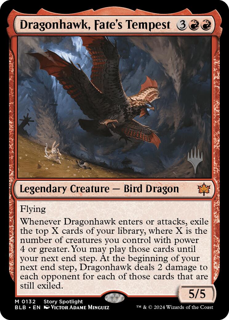 Dragonhawk, Fate's Tempest (Promo Pack) [Bloomburrow Promos] | Exor Games Bridgewater