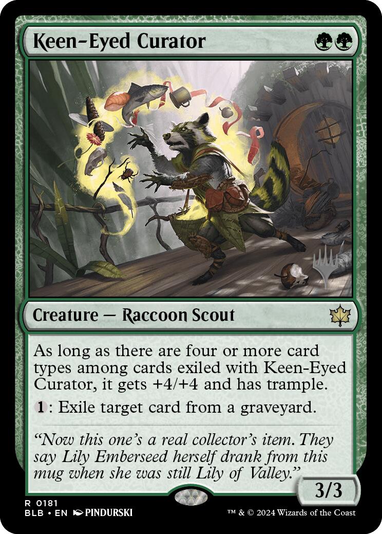 Keen-Eyed Curator (Promo Pack) [Bloomburrow Promos] | Exor Games Bridgewater