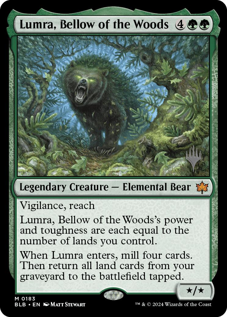 Lumra, Bellow of the Woods (Promo Pack) [Bloomburrow Promos] | Exor Games Bridgewater