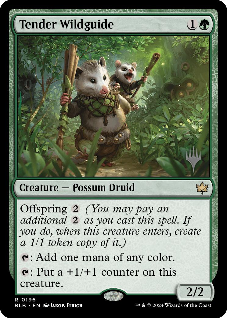 Tender Wildguide (Promo Pack) [Bloomburrow Promos] | Exor Games Bridgewater